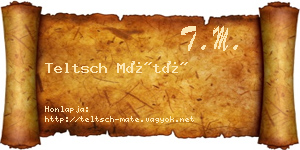 Teltsch Máté névjegykártya